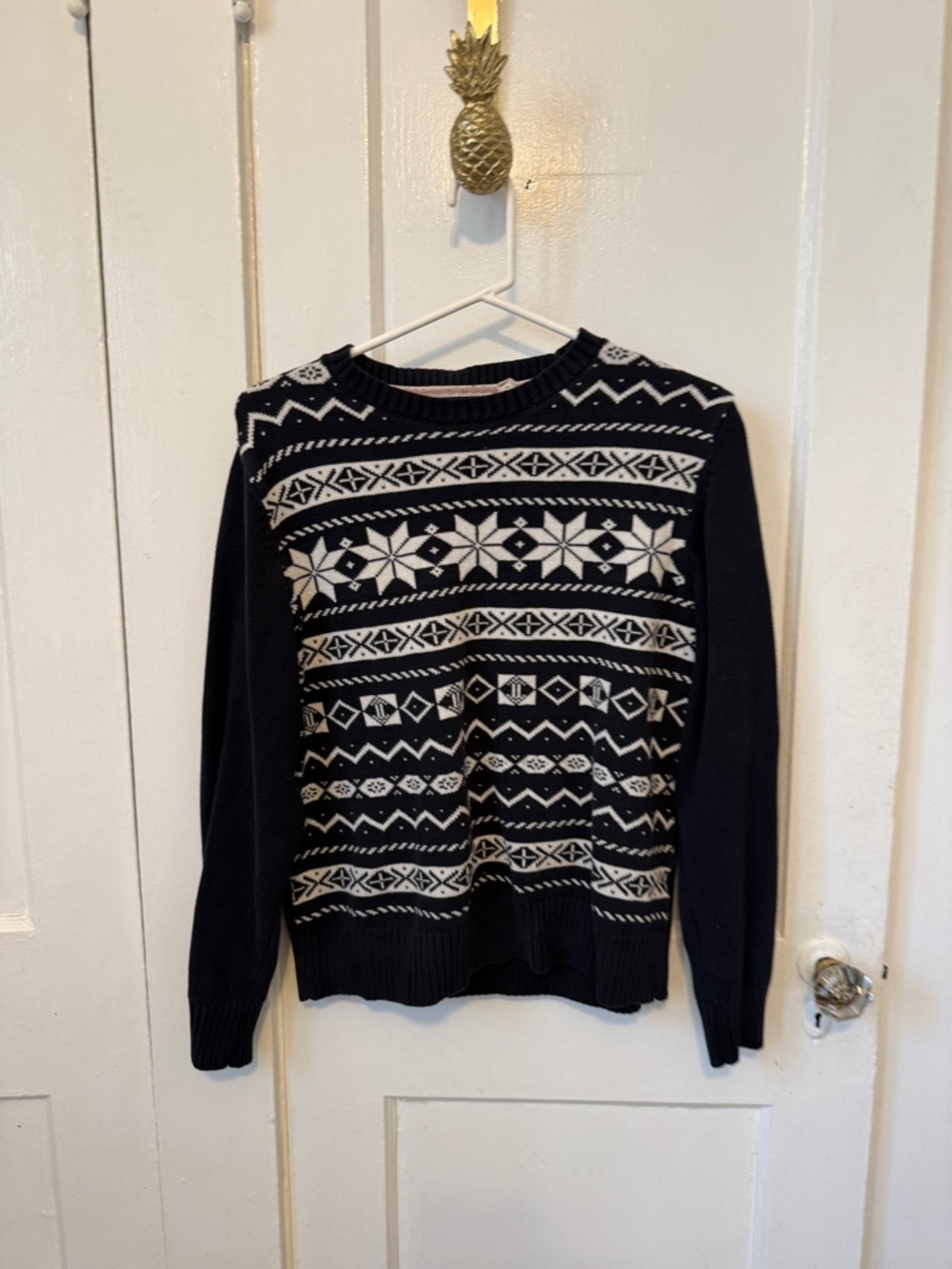 Classic Black & White Original Weatherproof vintage holiday sweater size small